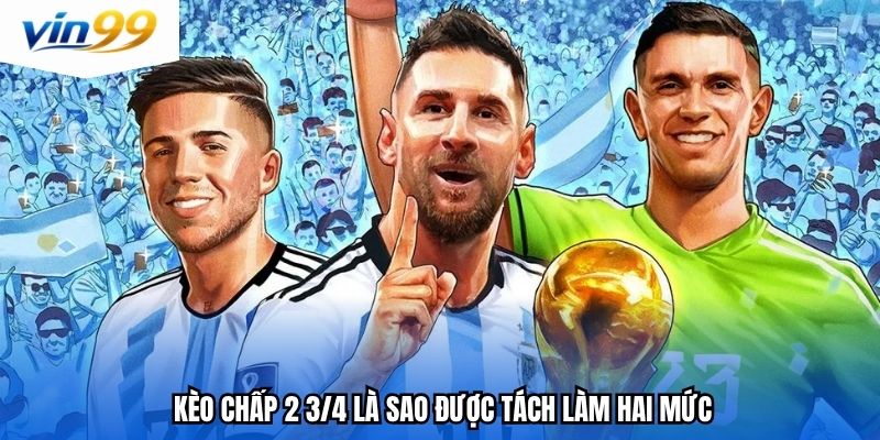 Kèo chấp 2 3/4 là sao được tách làm hai mức