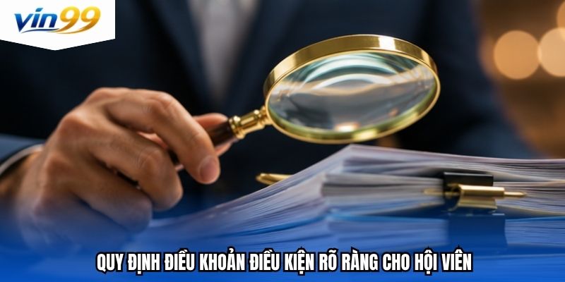 Quy định điều khoản điều kiện rõ ràng cho hội viên